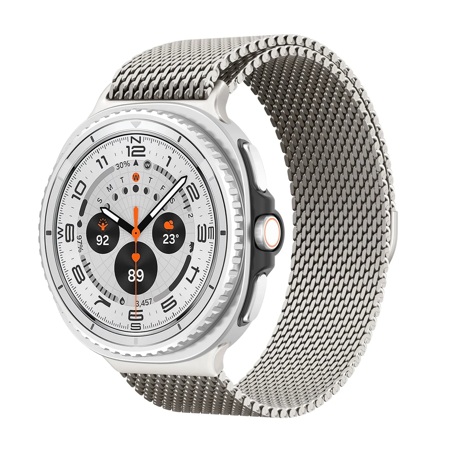 Samsung-Armband | Galaxy Watch 8 (Milanaise-Edelstahl)